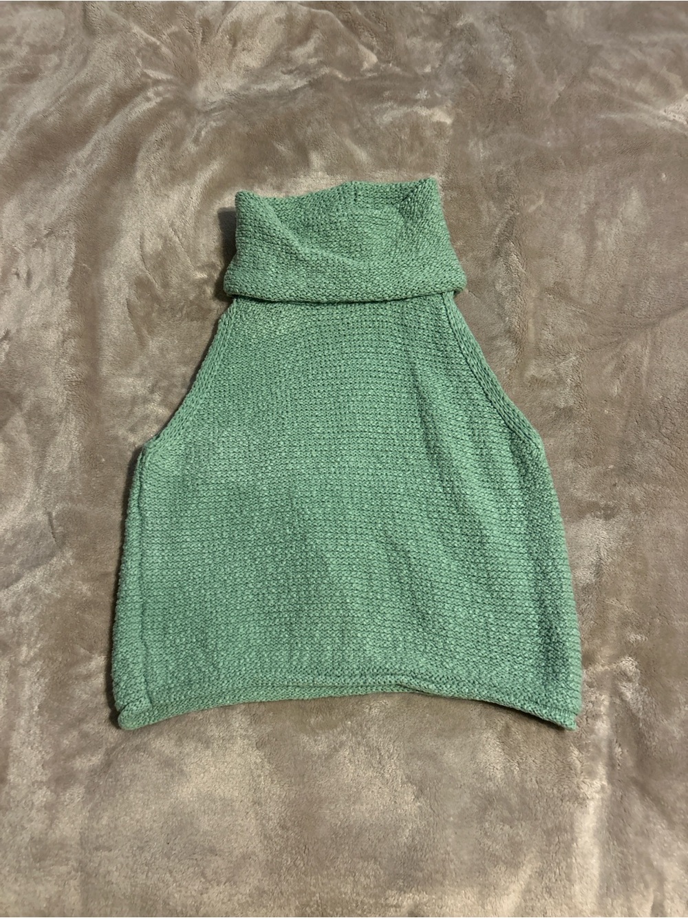 By Together Mint Green Sleeveless Turtleneck Sweater Tank